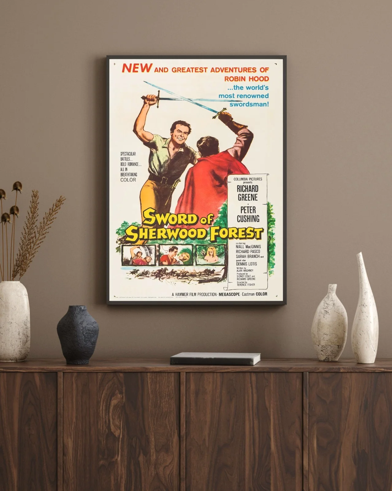 Sword of Sherwood Forest - 1960 Action Film 27.2" x 41" US One Sheet Poster, изображение 3