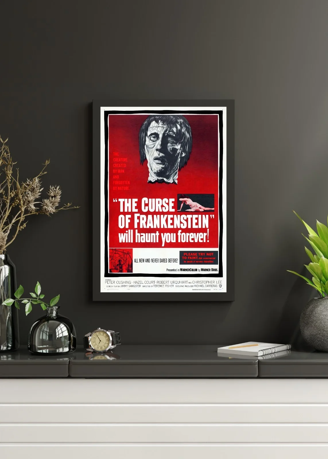 The Curse of Frankenstein - 1957 Hammer Horror 27.2" x 41" US One Sheet Poster, изображение 3