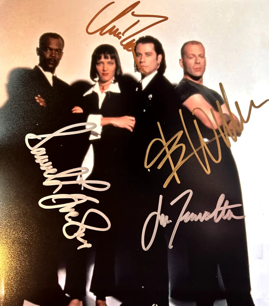 Bruce Willis, Samuel L. Jackson, John Travolta, Uma Thurman — PULP FICTION Cast Signed 8x10" Photo Authentic Original GENUINE Autographs w/COA, изображение 5
