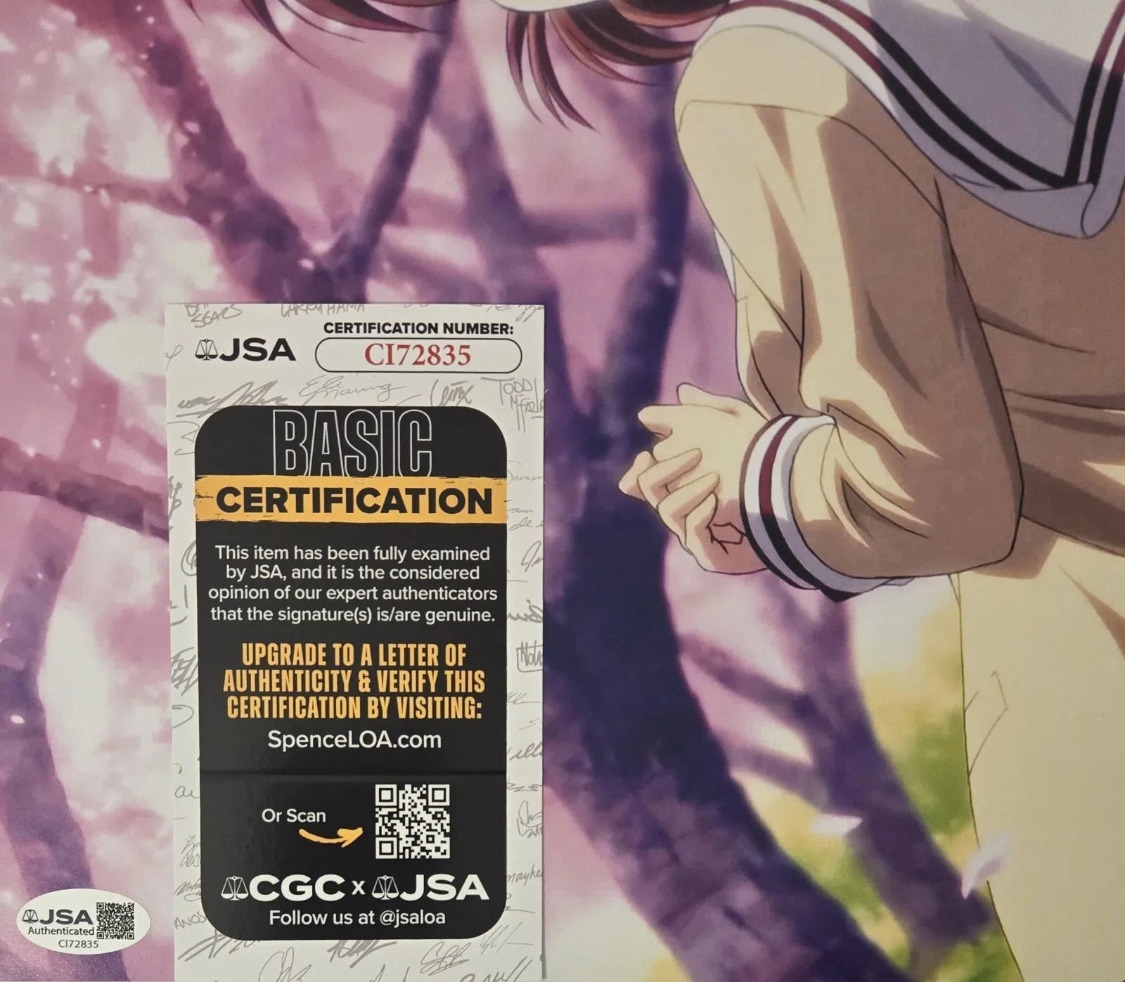 Luci Christian — Clannad Nagisa Ushio Signed Photo Luci Christian Autograph 11x14 JSA COA 835, изображение 2