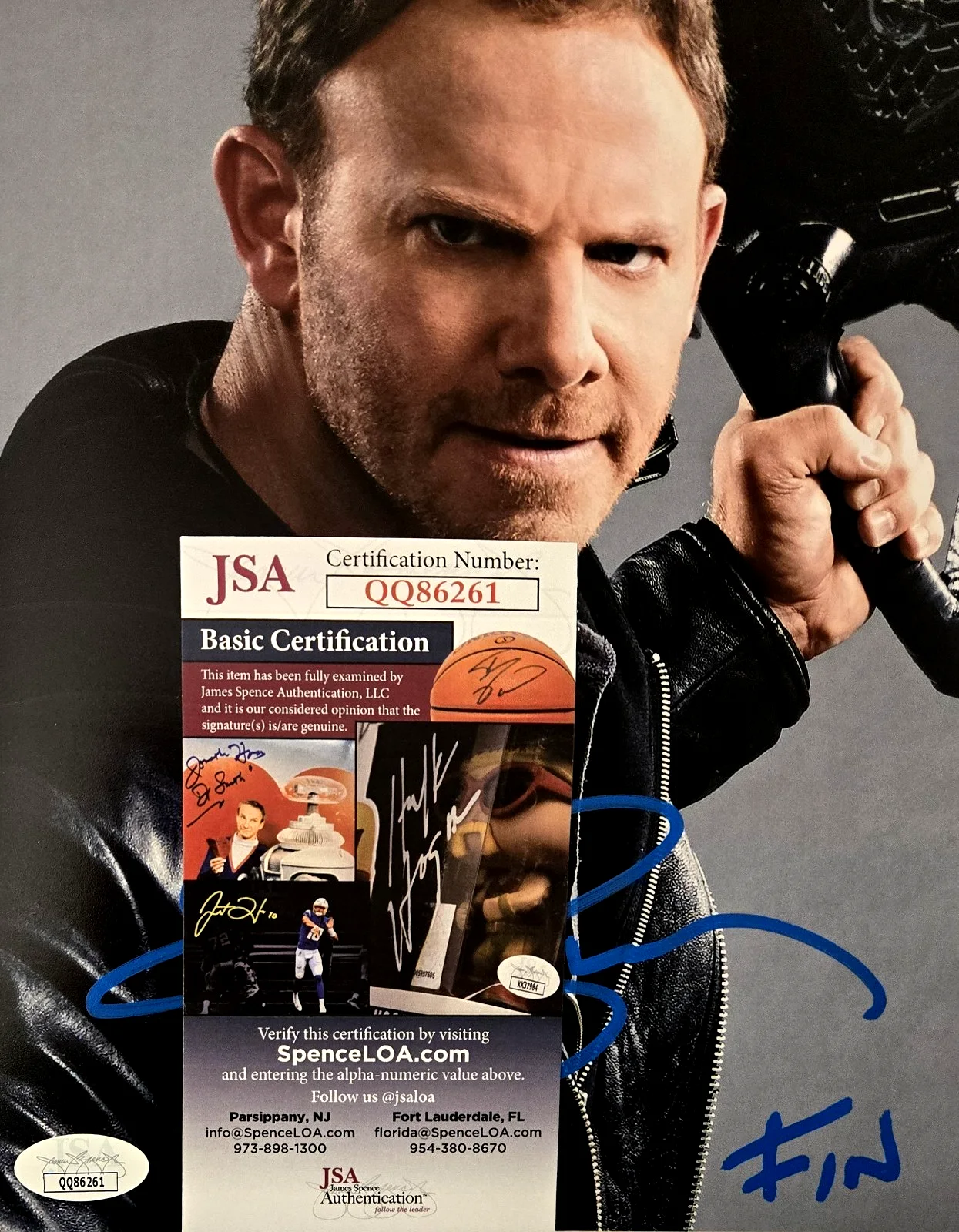 IAN ZIERING — Sharknado Signed Autograph Photo Fin Shepard Ian Ziering 8x10 JSA COA 261, изображение 2
