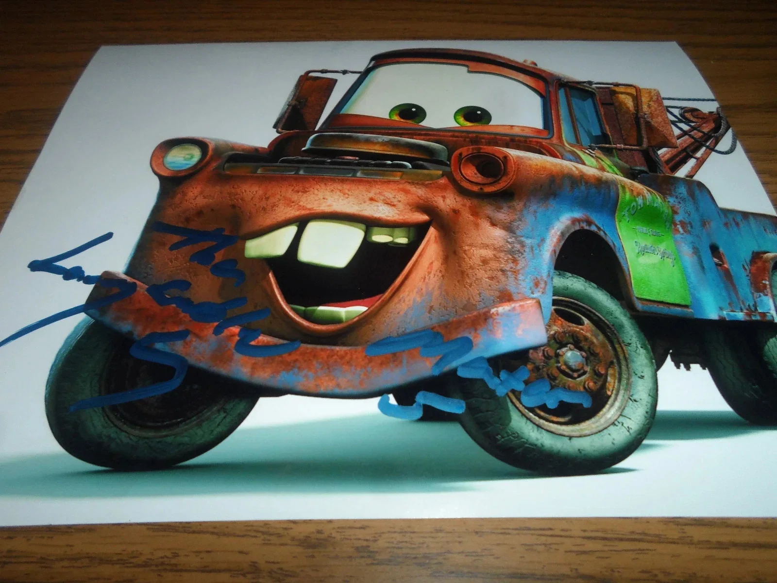 LARRY THE CABLE GUY — LARRY THE CABLE GUY AUTÊNTICO ASSINADO/AUTOGRAFADO 8X10 FOTO MATERIAL CARRO DA DISNEY