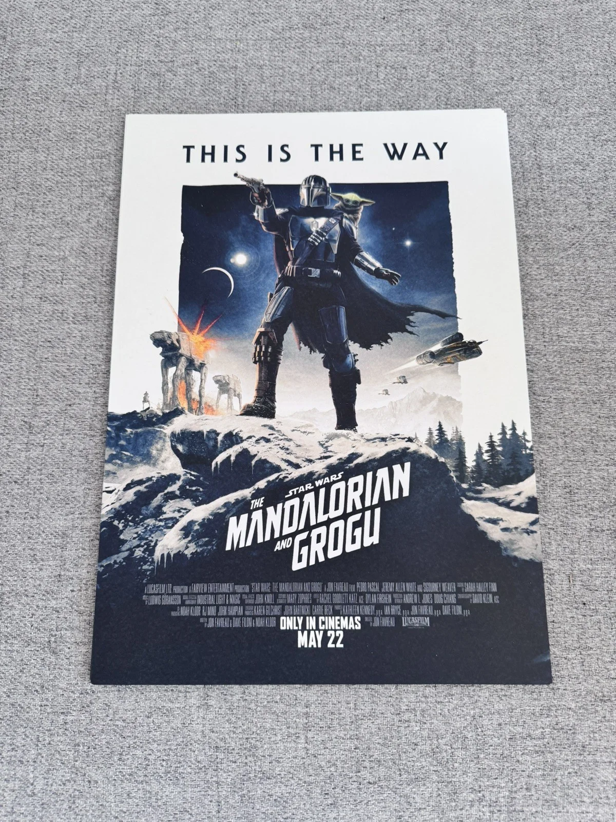 Mandalorian and Grogu "This is the way" Offical UK Cinema Poster A3, изображение 2