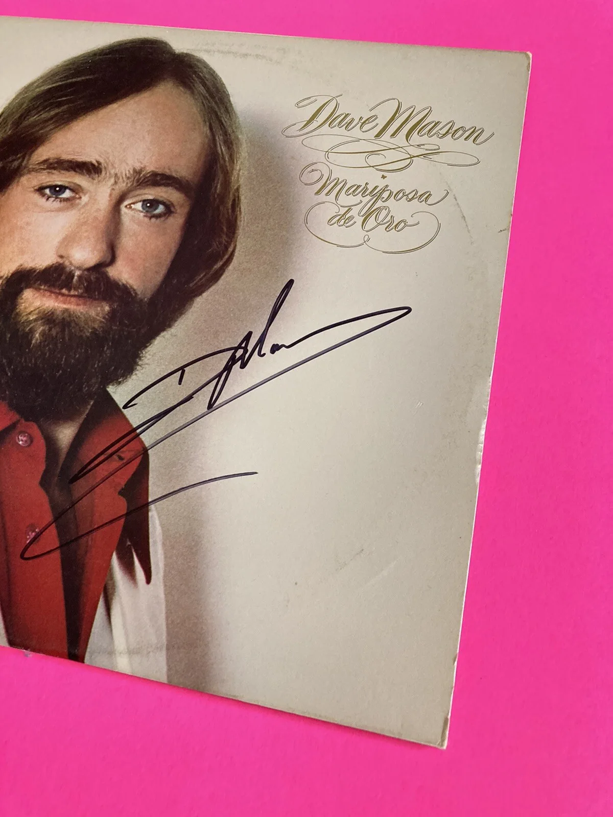 DAVE MASON SIGNED AUTOGRAPHED MARIPOSA DE ORO VINYL LP *EXACT PROOF*, image 3