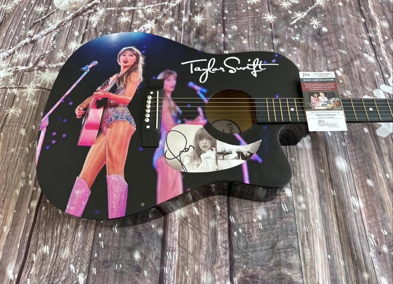 ❤️ Rare TAYLOR SWIFT Signed CUSTOM FULL SIZE Acoustic Guitar Country, image 2