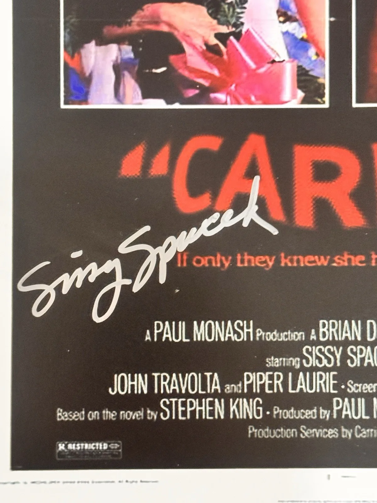 Sissy Spacek — Sissy Spacek Signed Carrie Movie 11x14 Autograph Certified, изображение 2