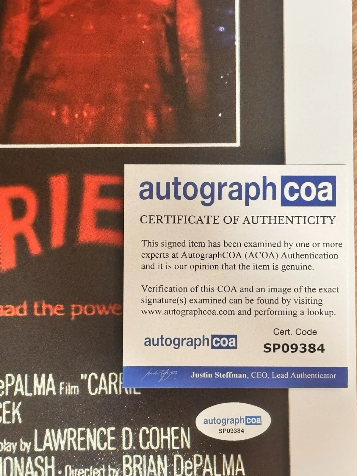 Sissy Spacek — Sissy Spacek Signed Carrie Movie 11x14 Autograph Certified, изображение 4