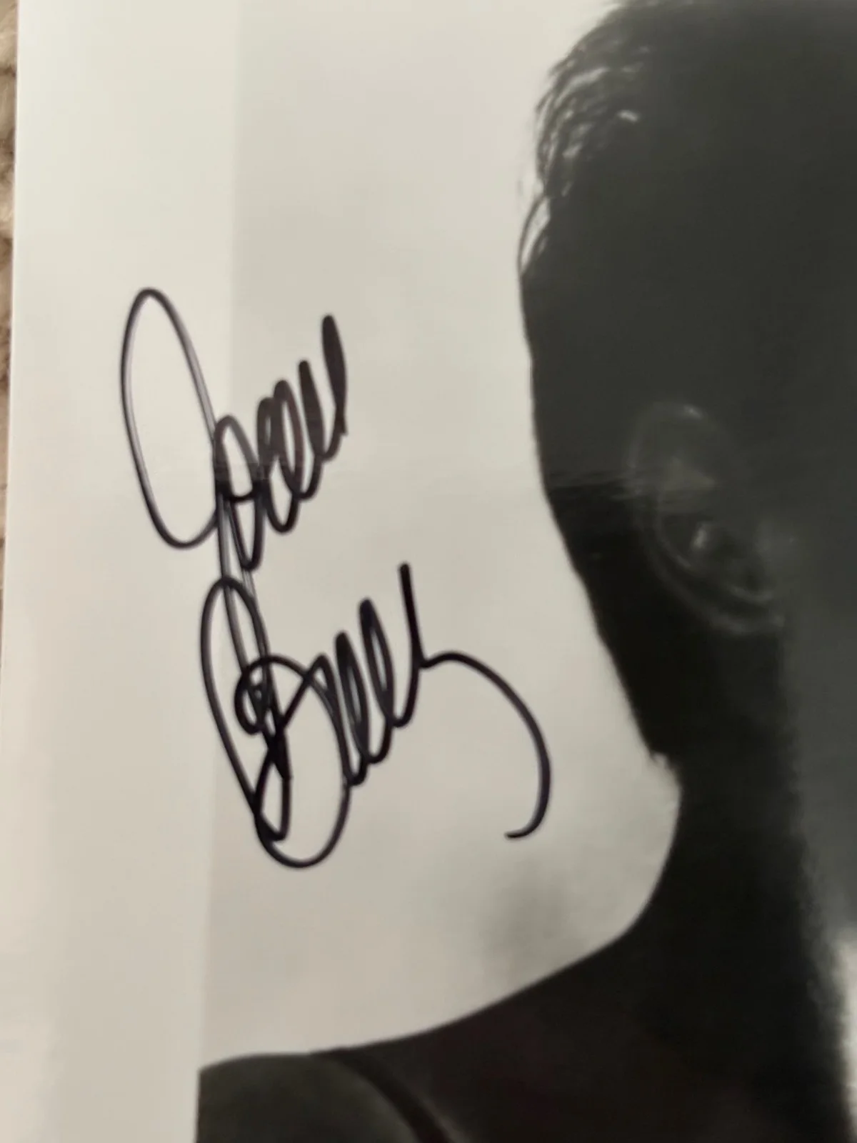 Joan Baez – Signed (4” x 5”) Autographed black and white photo, image 2