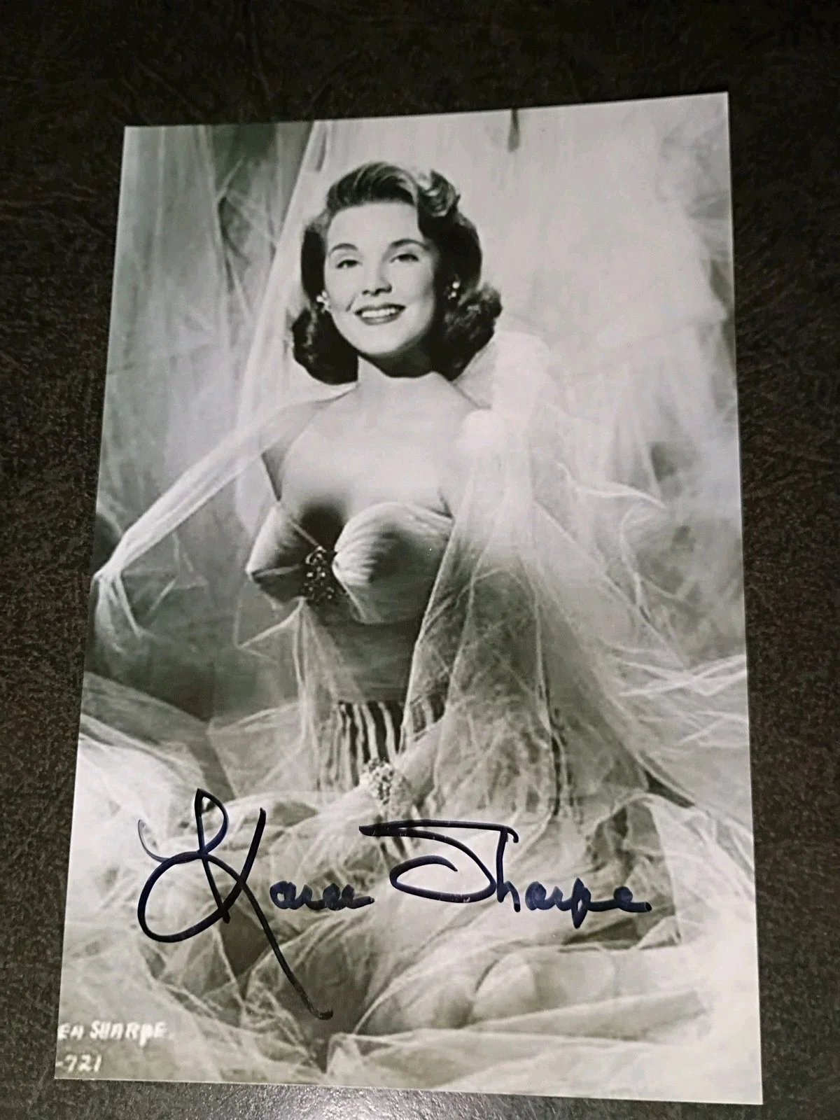 KAREN SHARPE — KAREN SHARPE Authentic Hand Signed Autograph 4X6 PHOTO -- BEAUTIFUL ACTRESS