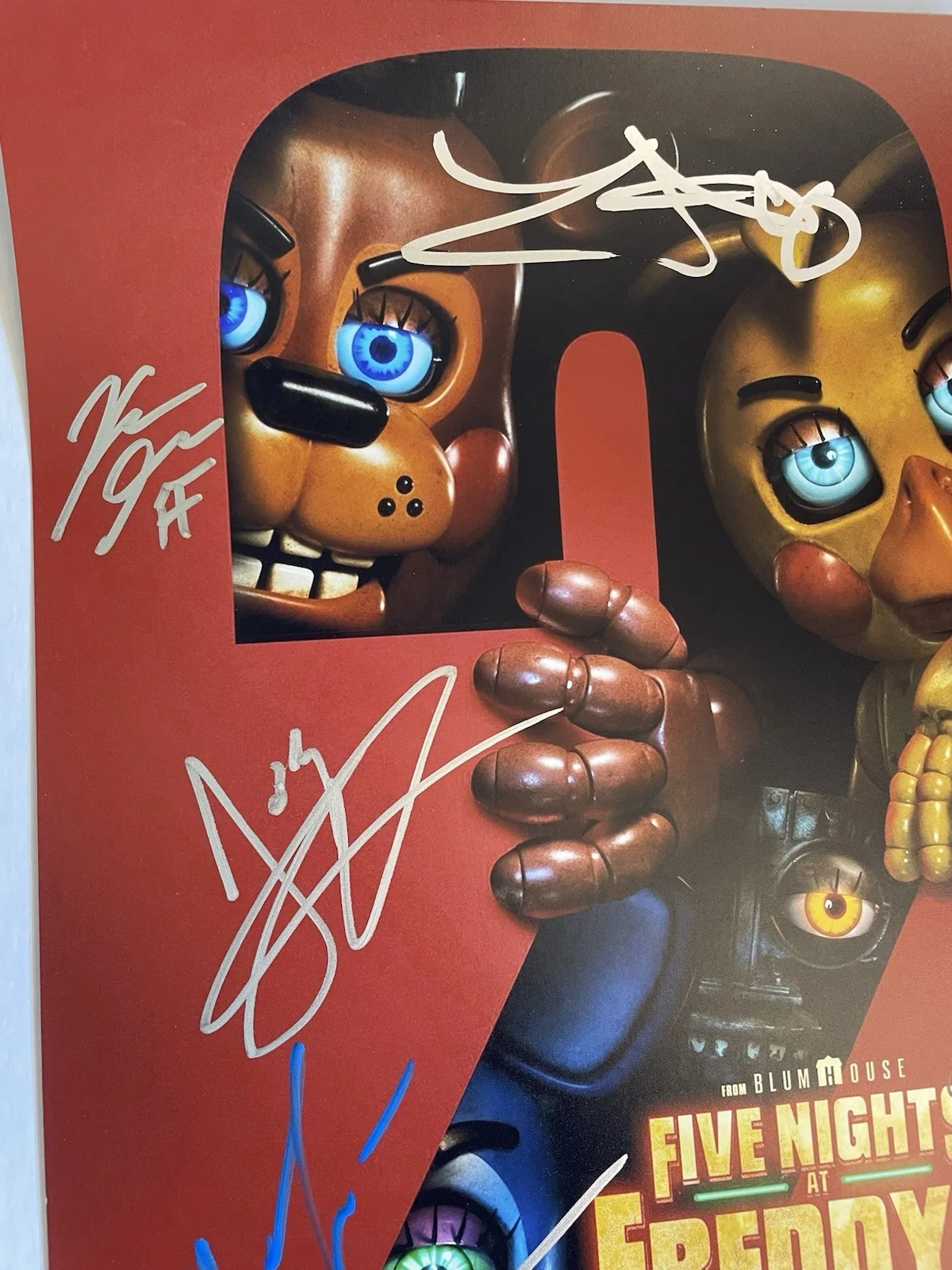 Matthew Lilard, Josh Hutcherson, Skeet Ulrich, More — Five Nights at Freddy's 11x17 Photo Poster Cast Signed SWAU Certified Autograph, изображение 4
