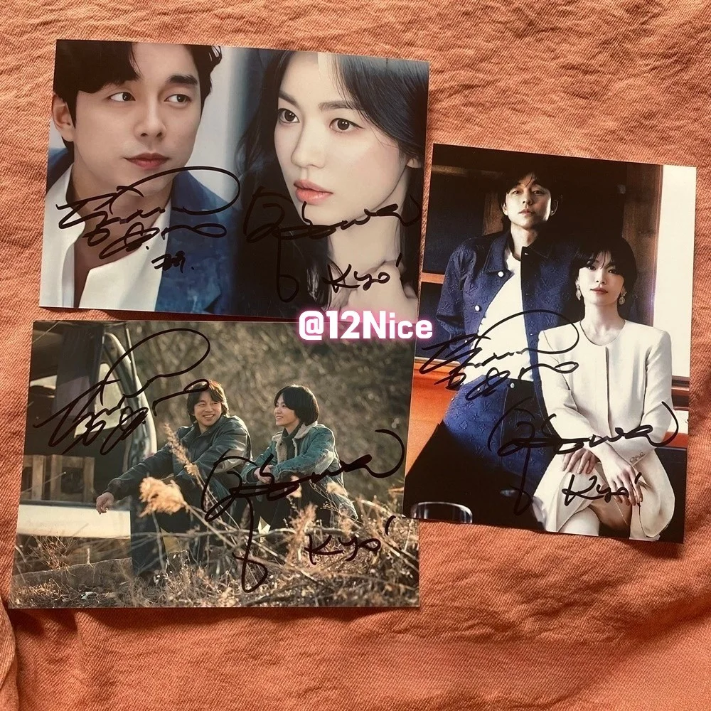 Tantara Gong Yoo Song Hye Kyo Autographed Signed Photo K-POP 4*6 2026, изображение 2