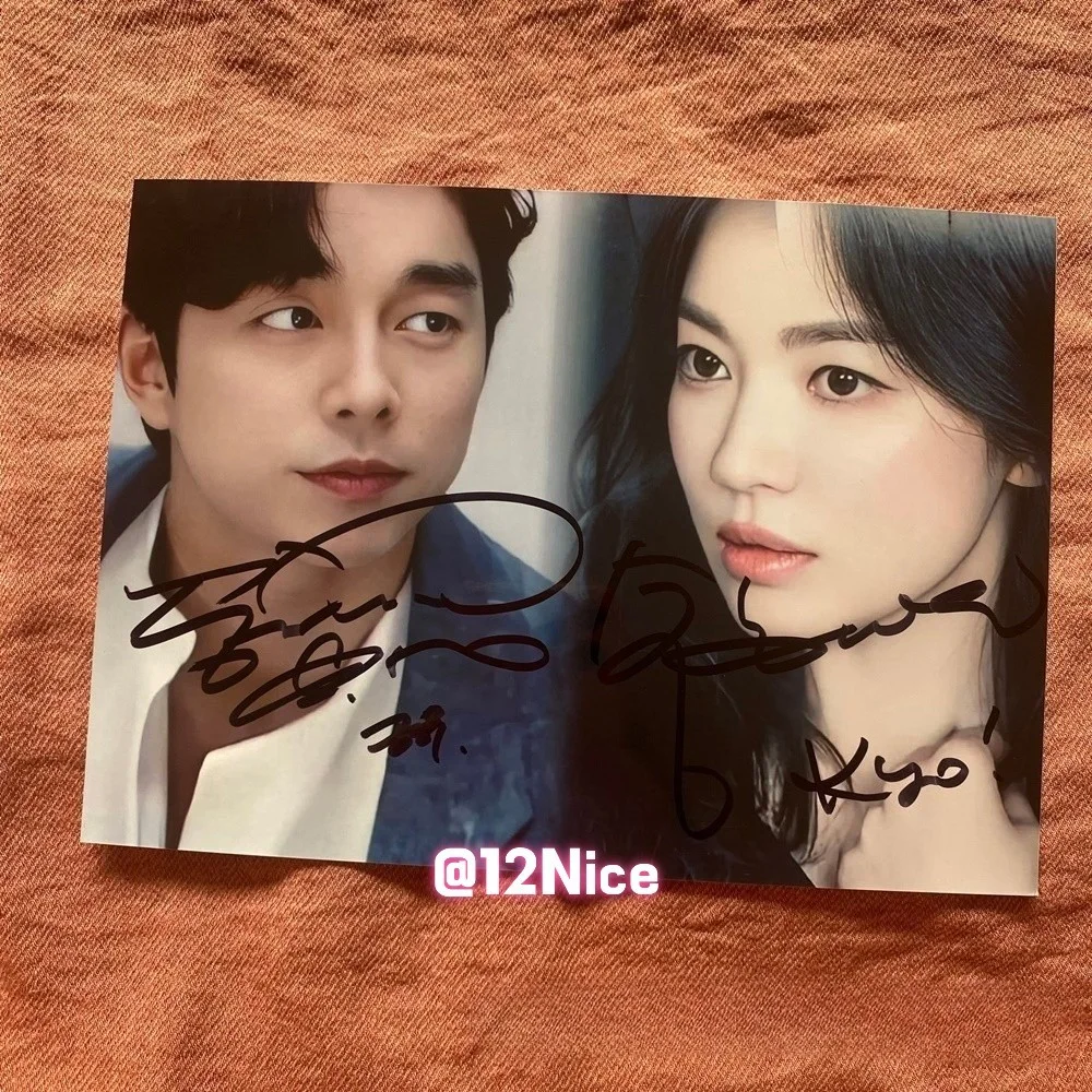 Tantara Gong Yoo Song Hye Kyo Autographed Signed Photo K-POP 4*6 2026, изображение 4