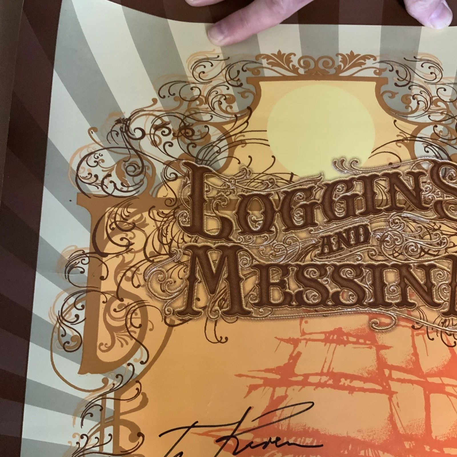 LOGGINS & MESSINA signed POSTER KENNY LOGGINS AND JODI MESSINA 16X20 Concert, изображение 5