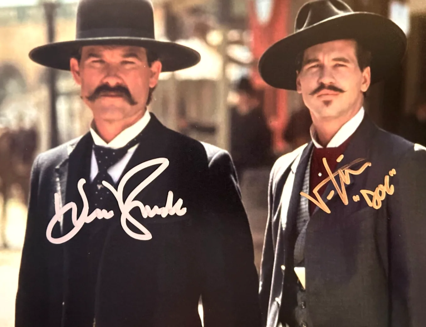 Val Kilmer, Kurt Russell — TOMBSTONE Signed (Russell, Kilmer) 8x10"Authentic Original Autograph w/COA