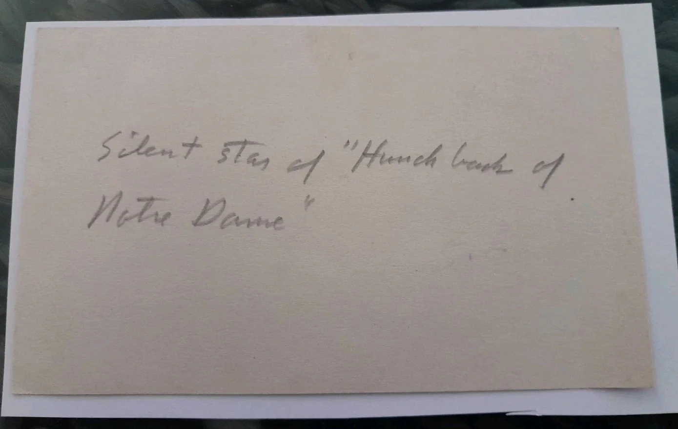 Patsy Ruth Miller Hunchback Of Notre Dame Silent Film Star Signed Index Card, image 2
