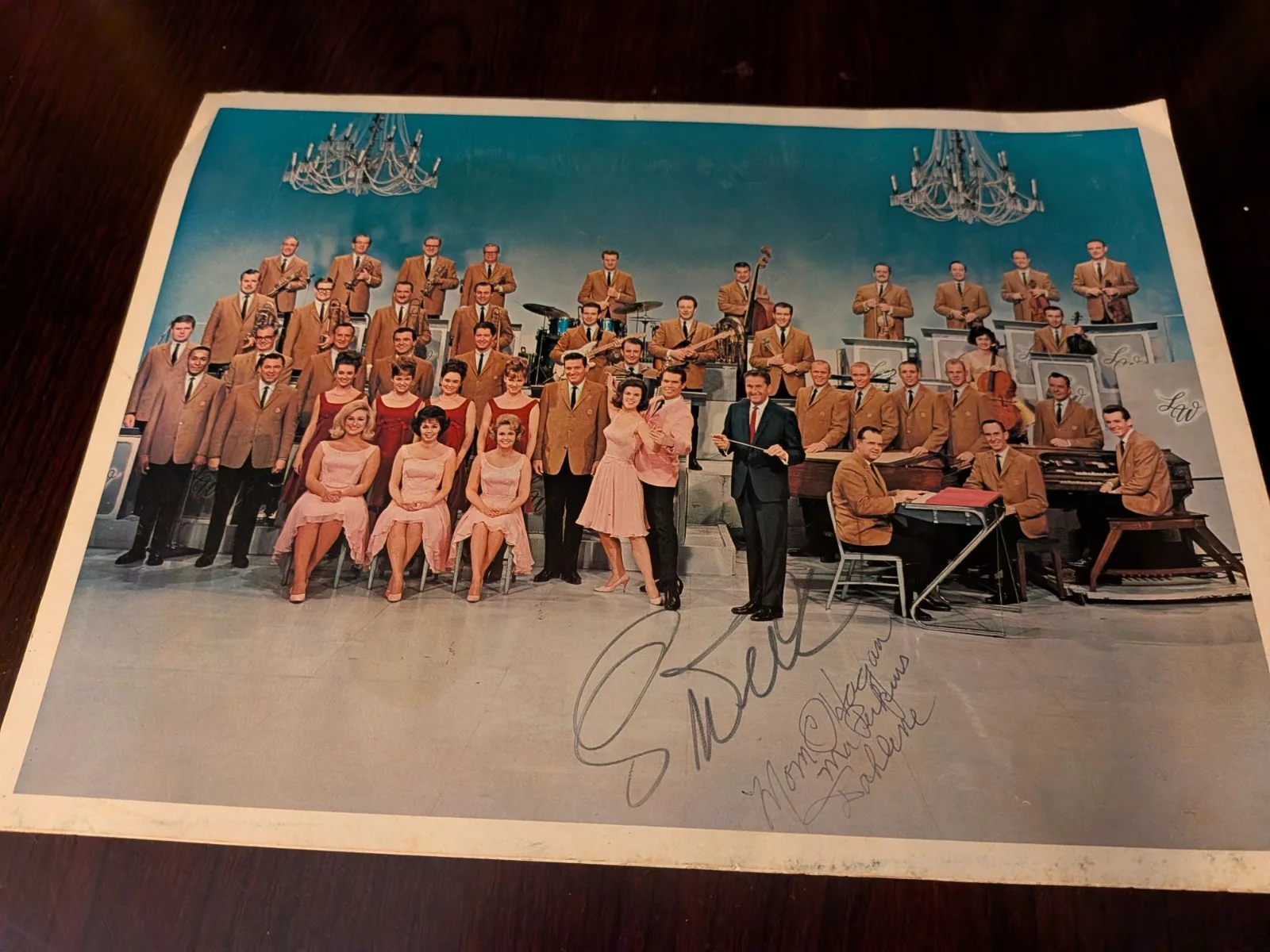 VTG 1960's Lawrence Welk Autographed Photo and Orchestra, image 3