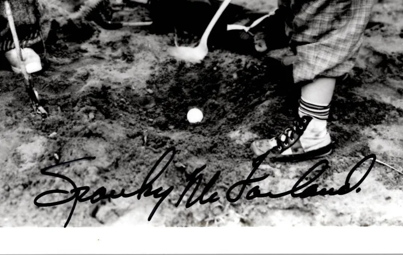 Spanky McFarland — Spanky McFarland Our Gang Little Rascals Signed 8x10 Chimpanzee Golf Photo, изображение 2