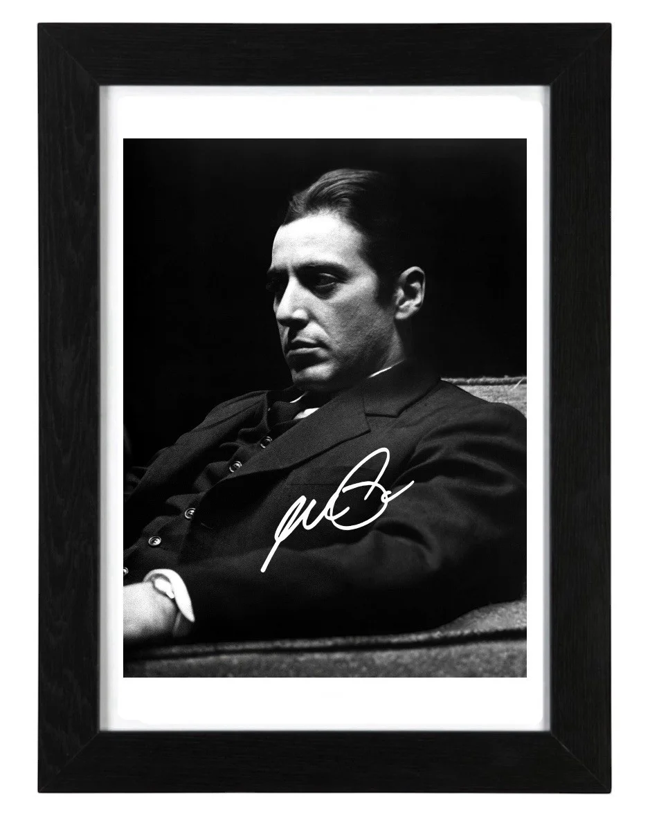 Al Pacino Signed Autograph PHOTO Pre Print / Framed Film Godfather, image 2