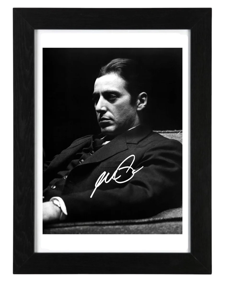 Al Pacino Signed Autograph PHOTO Pre Print / Framed Film Godfather, image 3