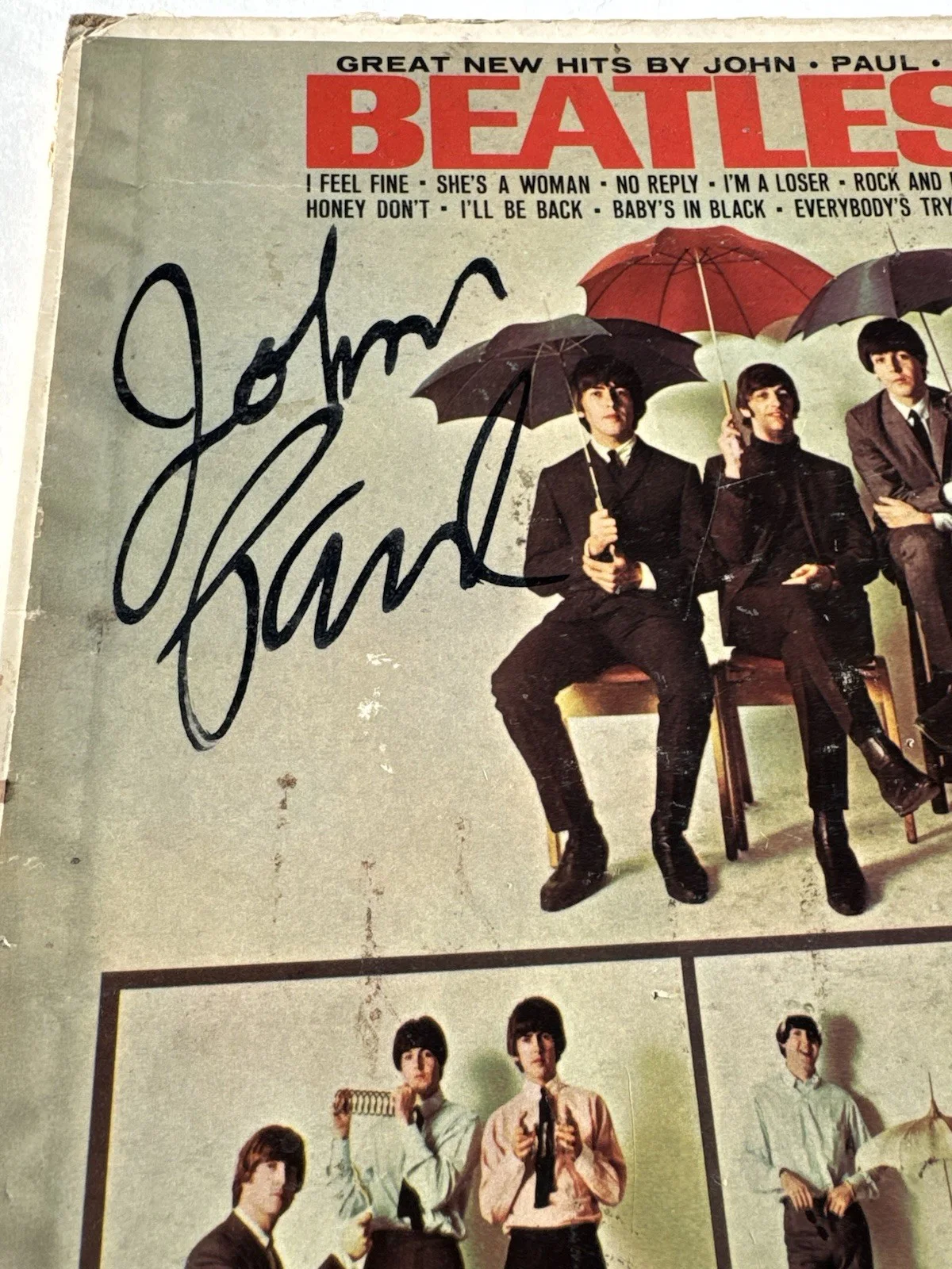 Beatles 65 Signed Record Album John Paul Ringo George T2228 Uncertified, изображение 4