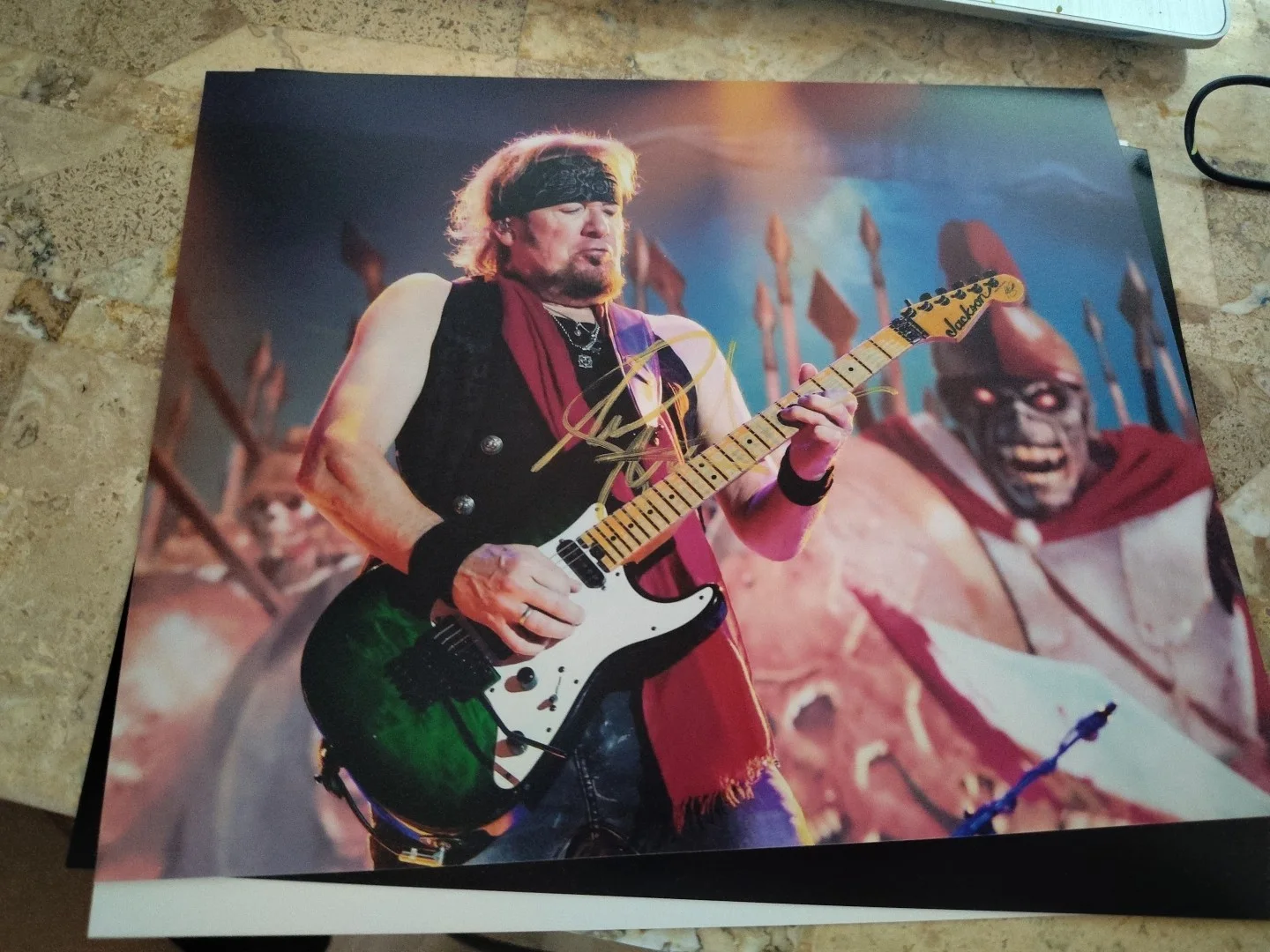 Adrian Smith Iron Maiden Signed 8x10 Proof Shown Autographed Photo, image 2