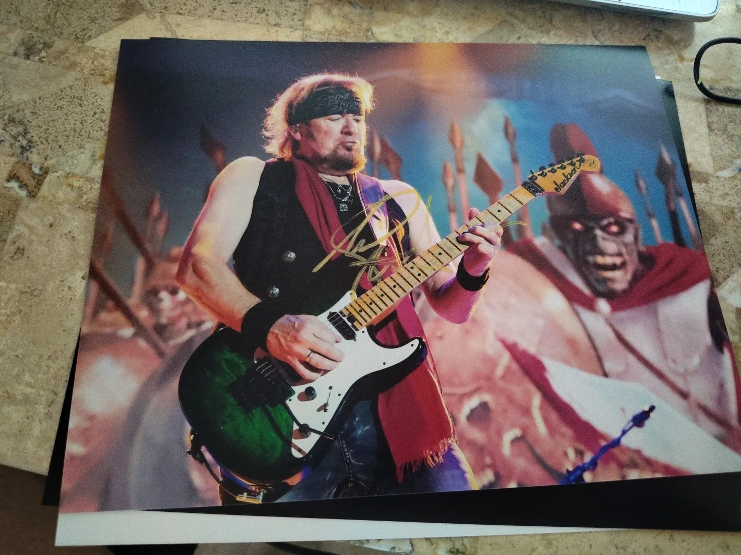 Adrian Smith Iron Maiden Signed 8x10 Proof Shown Autographed Photo, image 3