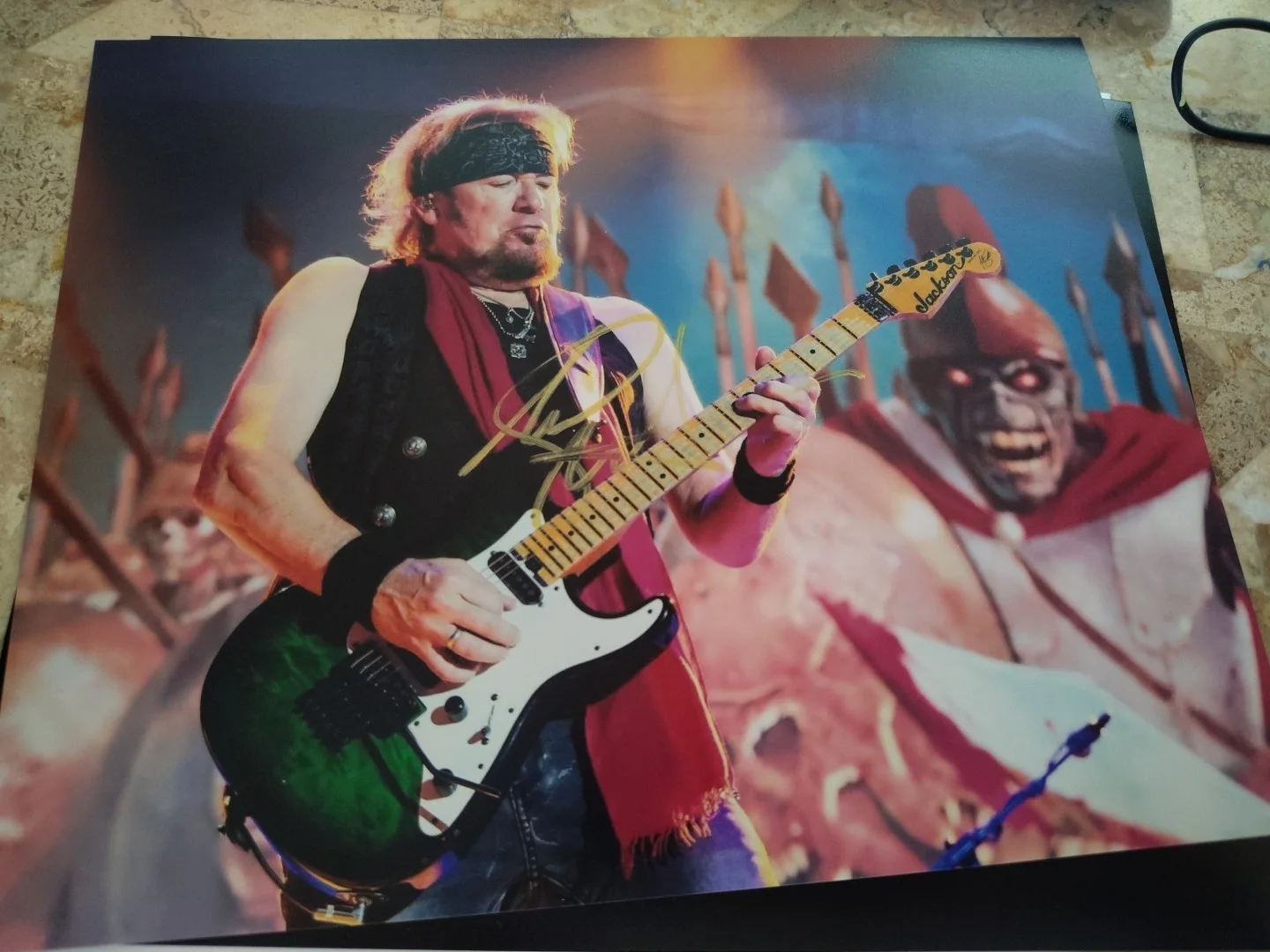 Adrian Smith Iron Maiden Signed 8x10 Proof Shown Autographed Photo, image 4