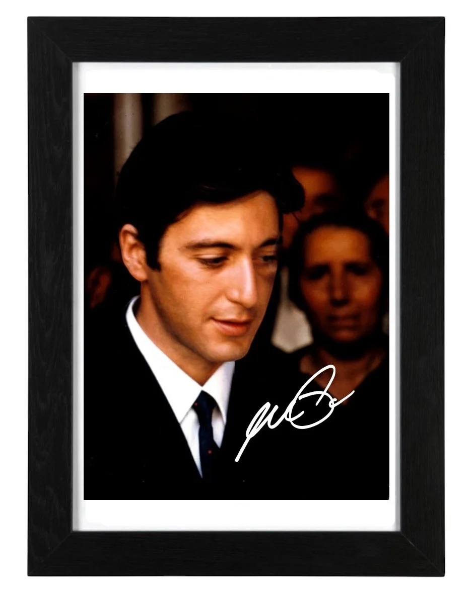 Al Pacino Signed Autograph PHOTO Pre Print / Framed Film Godfather, изображение 2