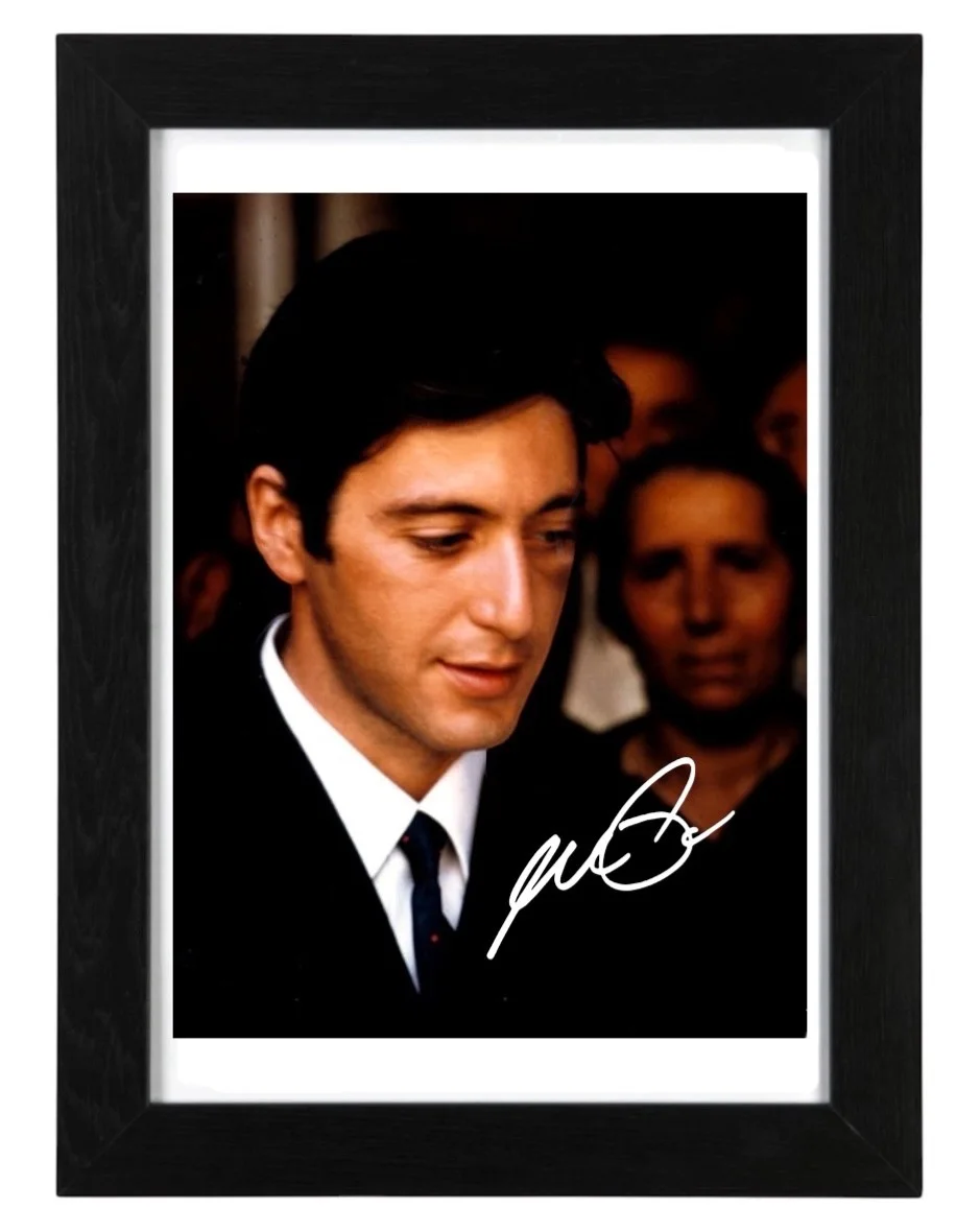 Al Pacino Signed Autograph PHOTO Pre Print / Framed Film Godfather, изображение 3