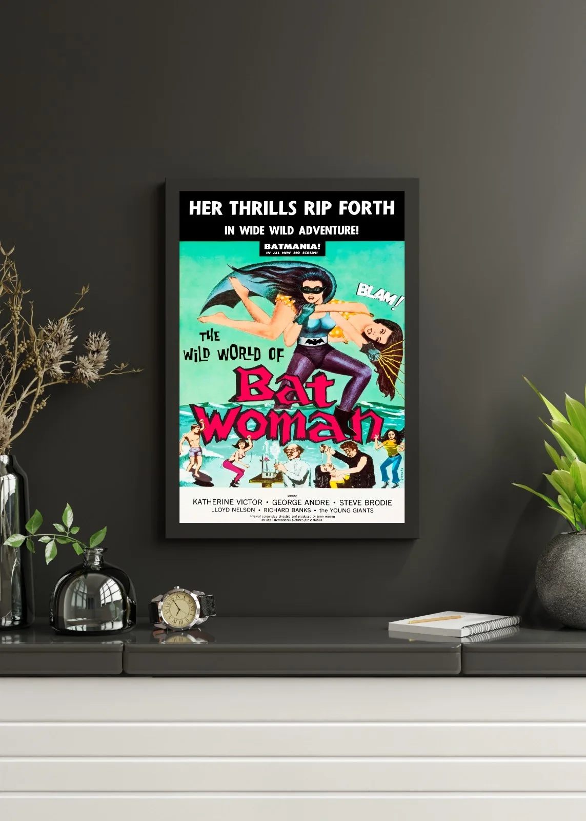 The Wild World of Batwoman - 1966 Sci-fi B-movie 27.2" x 41" US Poster, изображение 3