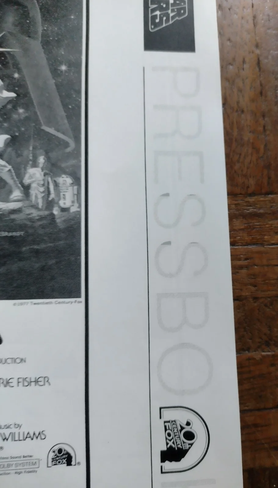 Star Wars Original USA Press Book 1976 George Lucas Mark Hamill Harrison Ford, image 2