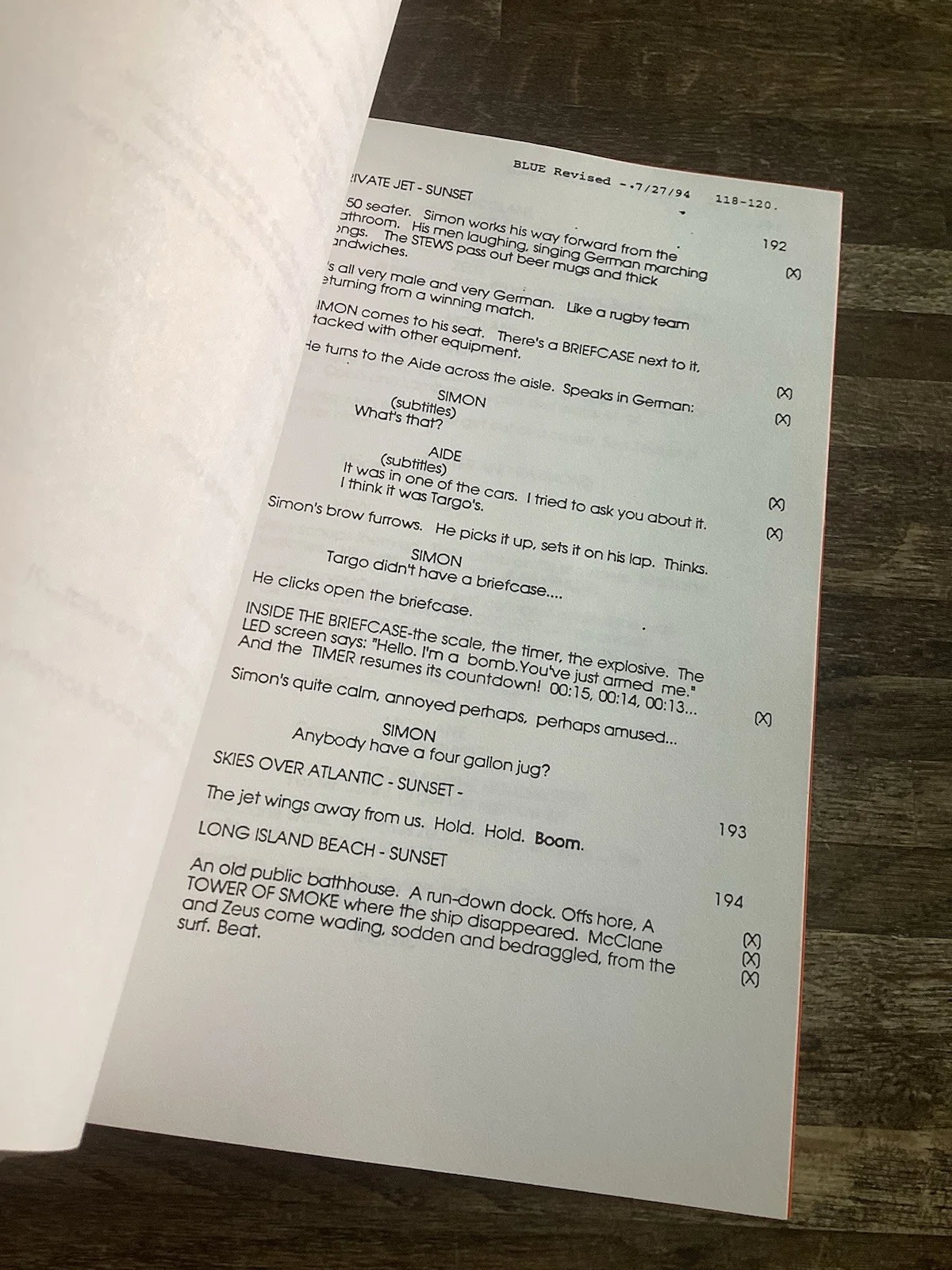 DIE HARD WITH A VENGEANCE 3 July 1994 Original Movie Script Bruce Willis SLJ, image 3