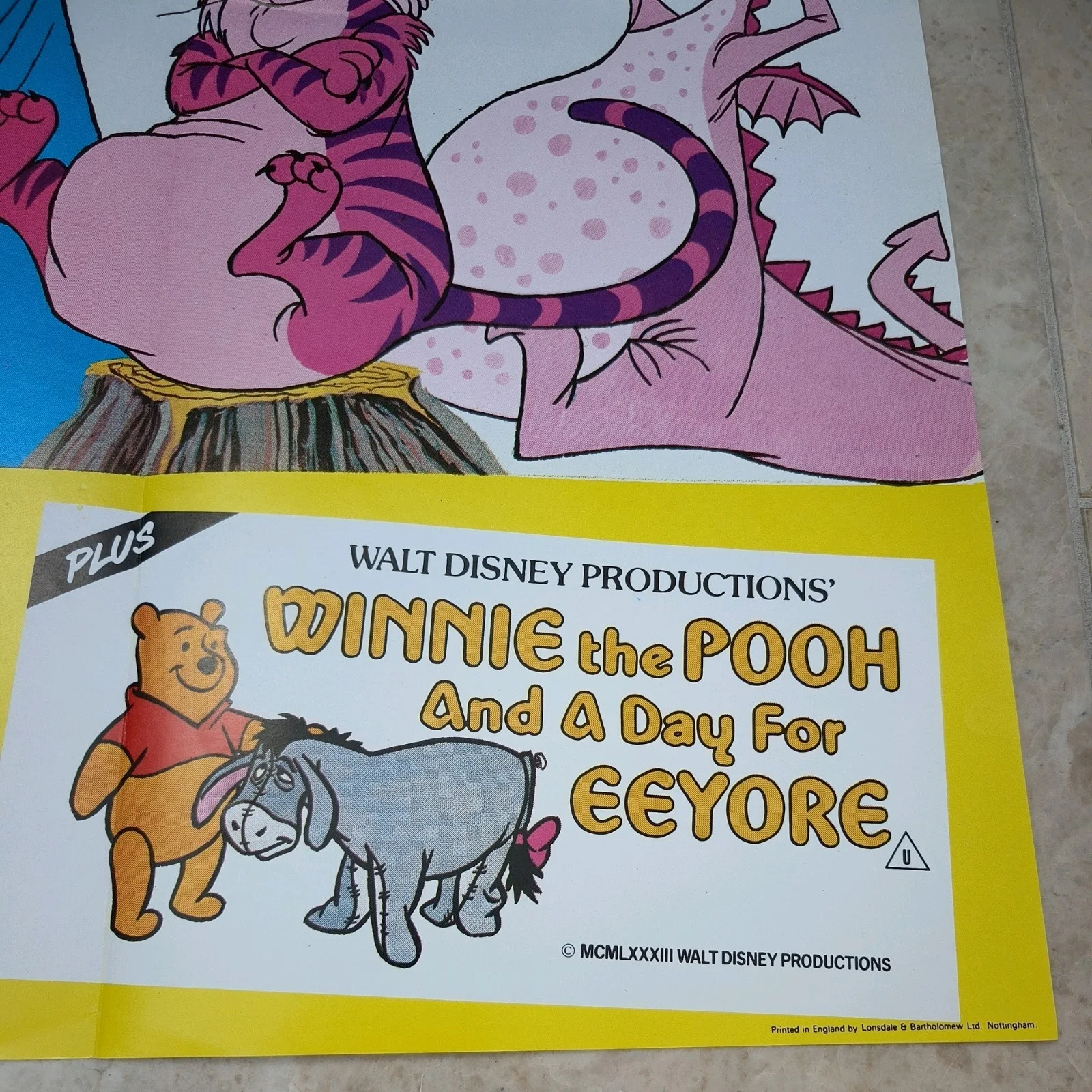 Disney The Sword In The Stone 1984 Re-release UK Quad Poster 40x30" Technicolor, image 5