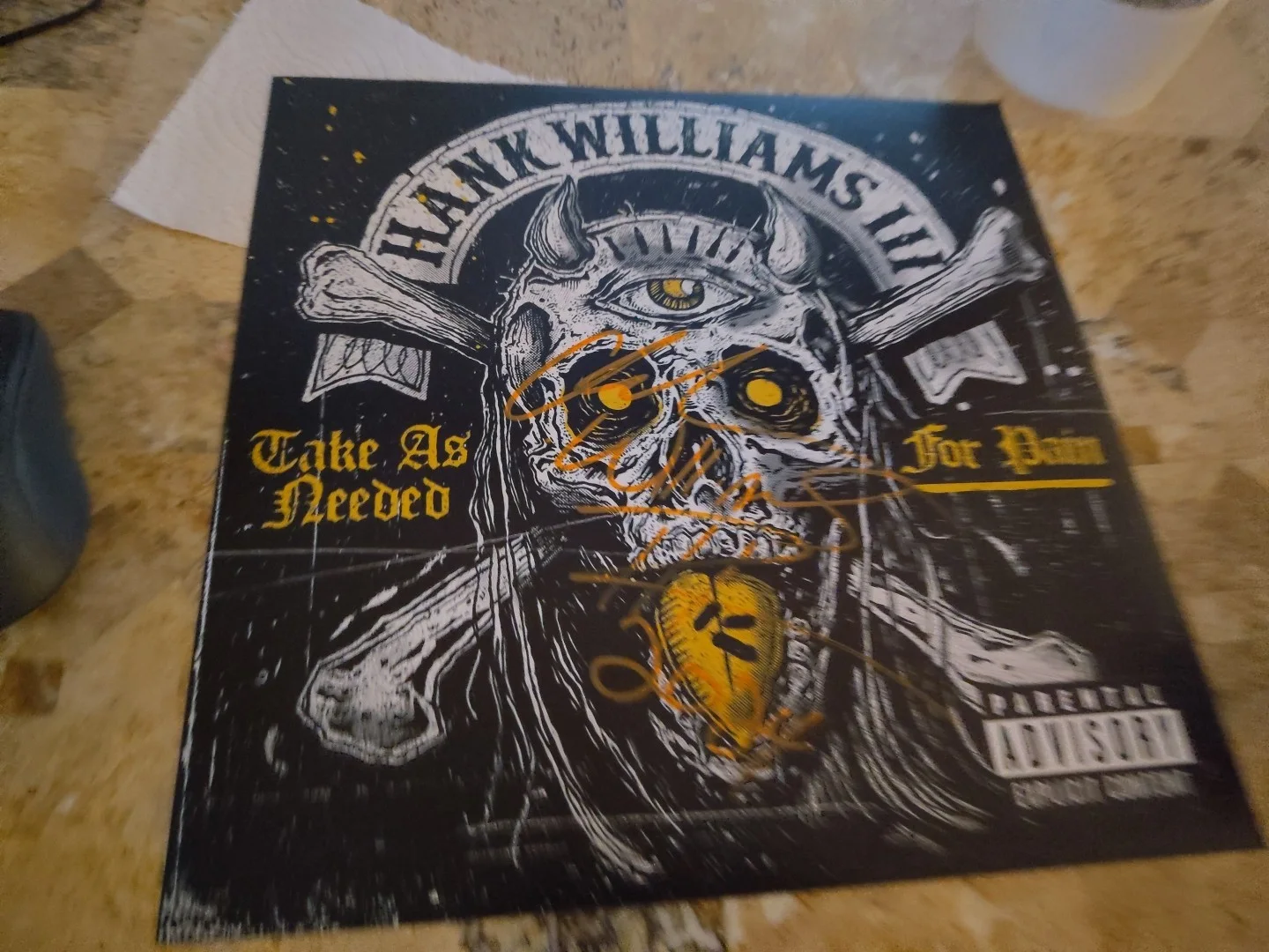 Hank Williams 3 Signed Poster Take As Needed Hank 3, image 2