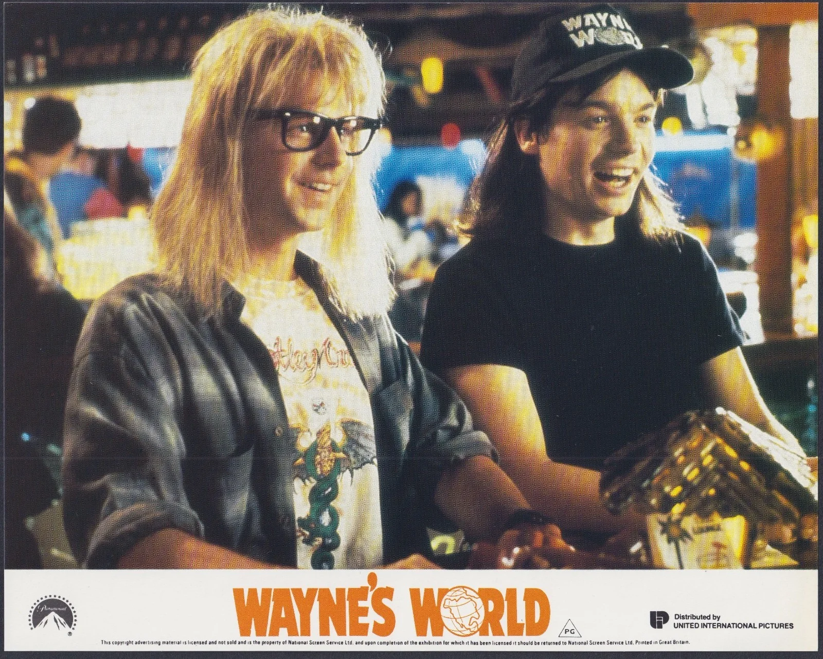 Wayne's World 8x ORIGINAL UK FOH Lobby Cards Dana Carvey Mike Myers 1992, изображение 2