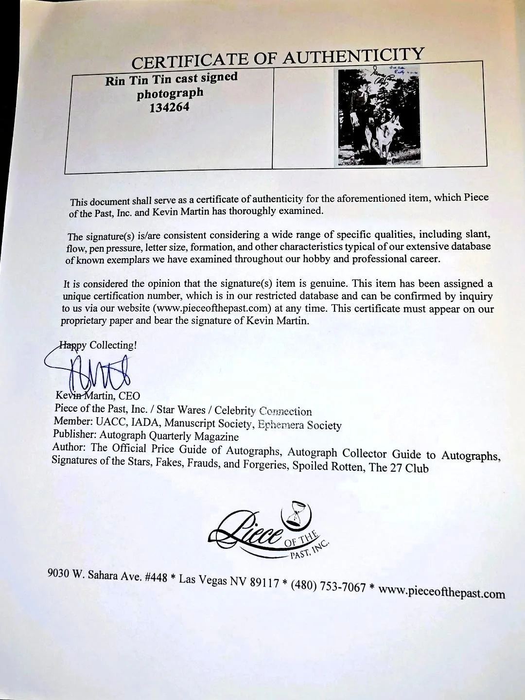 RIN TIN TIN signed by Lee Aaker & James Brown 8x10 with UACC COA ..., изображение 3
