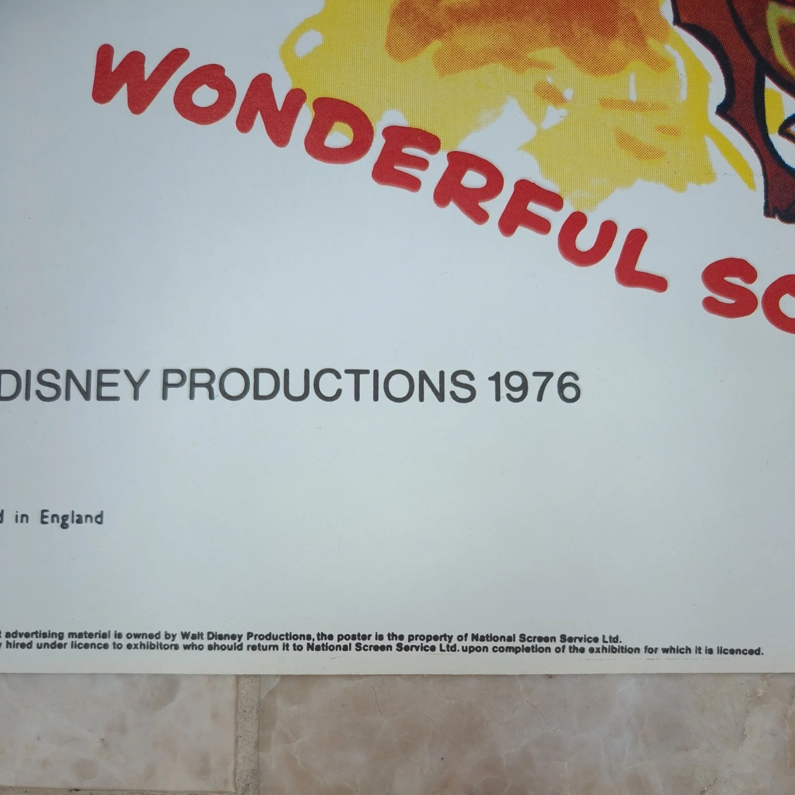 Disney The Sword In The Stone 1976 UK Quad Movie Poster Re-Release Technicolor, изображение 4