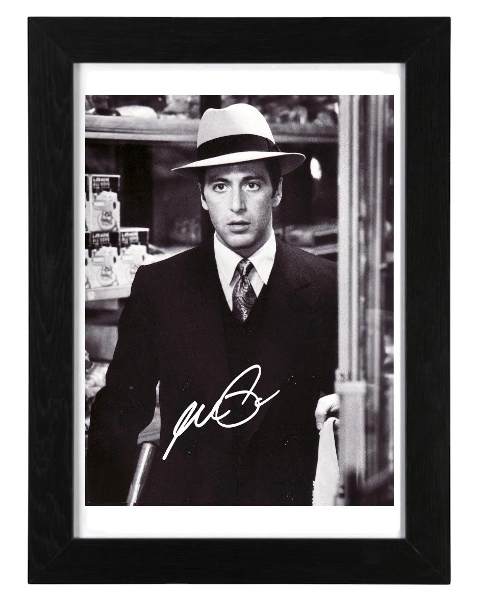 Al Pacino Signed Autograph PHOTO Pre Print / Framed Film Godfather, изображение 2