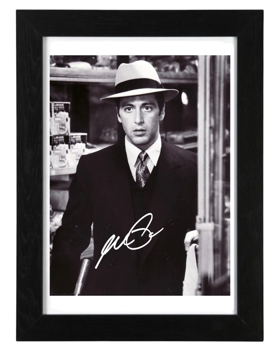 Al Pacino Signed Autograph PHOTO Pre Print / Framed Film Godfather, изображение 3