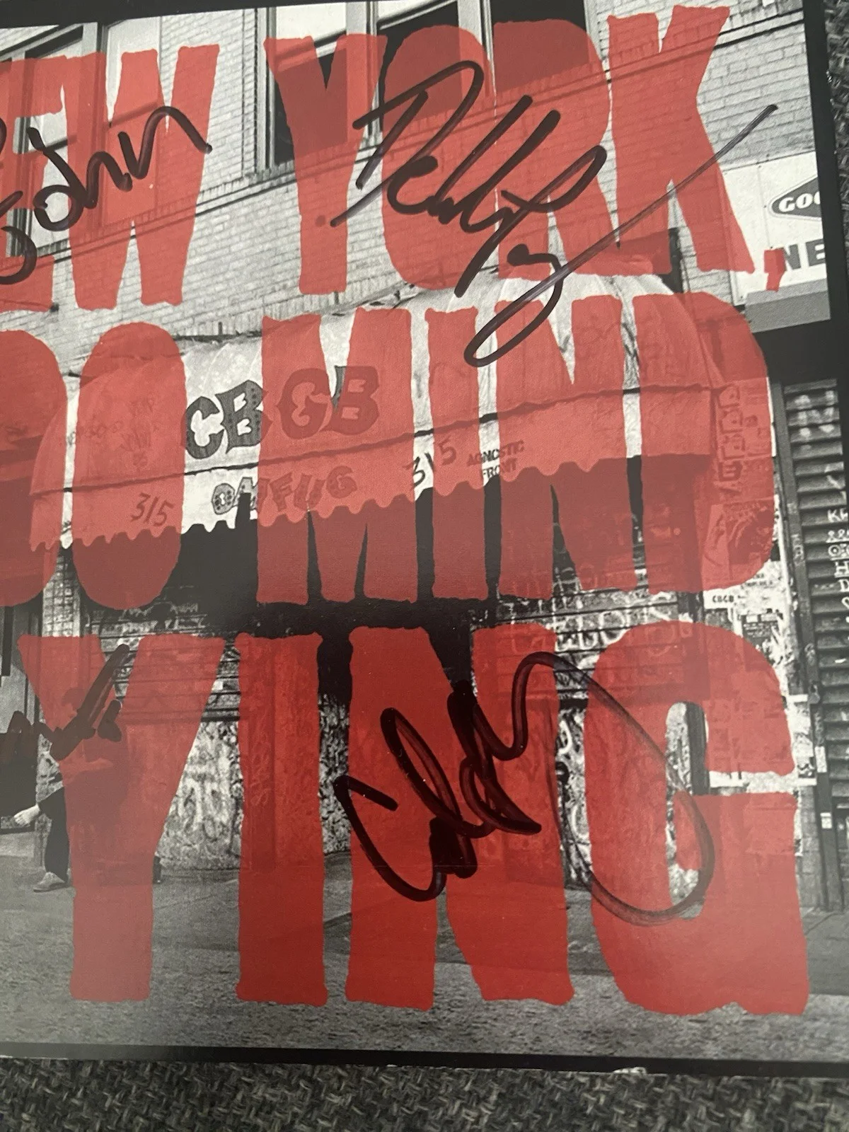 LAST INTERNATIONALE - New York I Do Mind Dying - Signed by Band CD Booklet, image 3