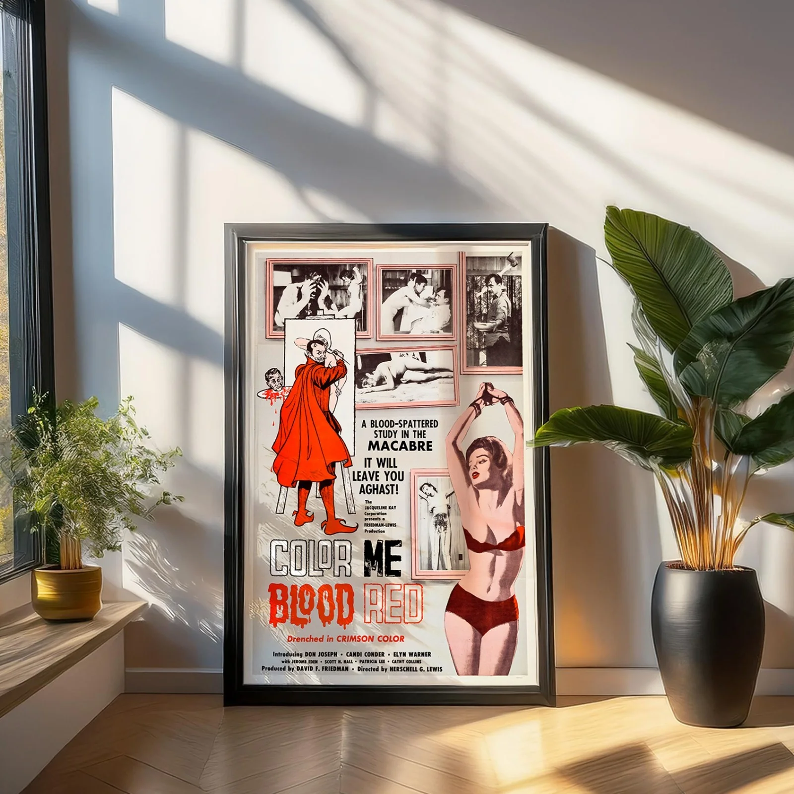 Color Me Blood Red - 1965 Horror / Splatter 27.2" x 41" US One Sheet Poster, изображение 4