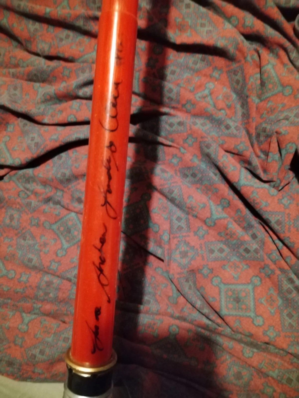 Andrew Lawden signed lightsaber light up toy READ DESCRIPTION Star wars, image 3
