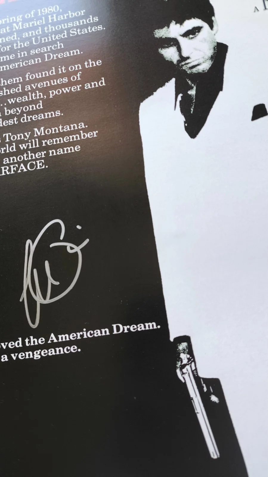 Al Pacino — Autograph Al Pacino Signed 11x17 Poster ( Scarface ), image 2