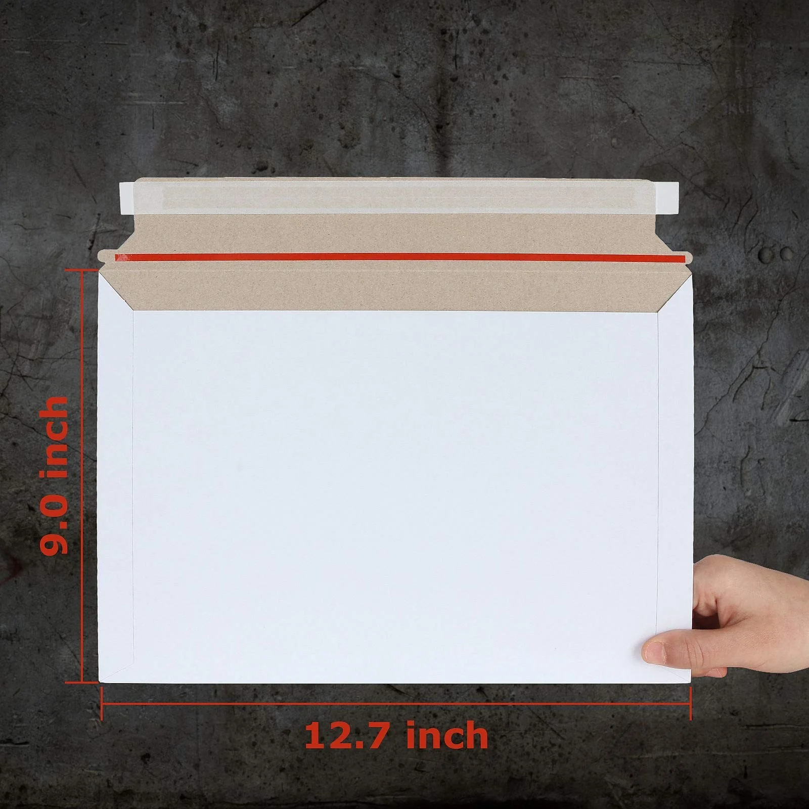 Feng 100 Pack 12.75 x 9 Inch Rigid Paperboard Mailers Stay Flat Photo Documen..., изображение 2