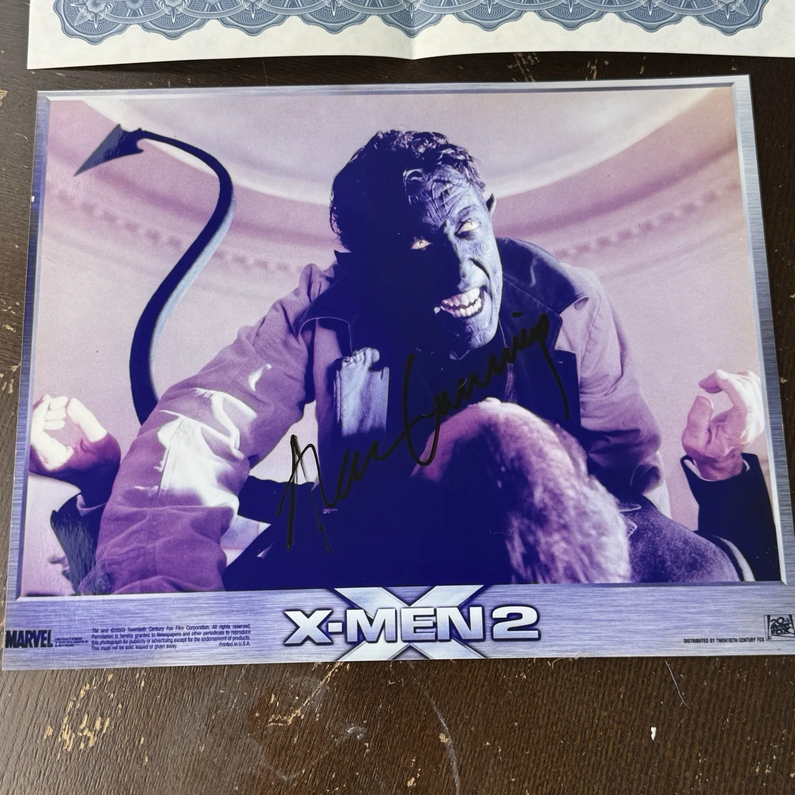 Alan Cumming Signed 8x10 Nightcrawler X2 X-Men Autographed Photo With COA, image 2