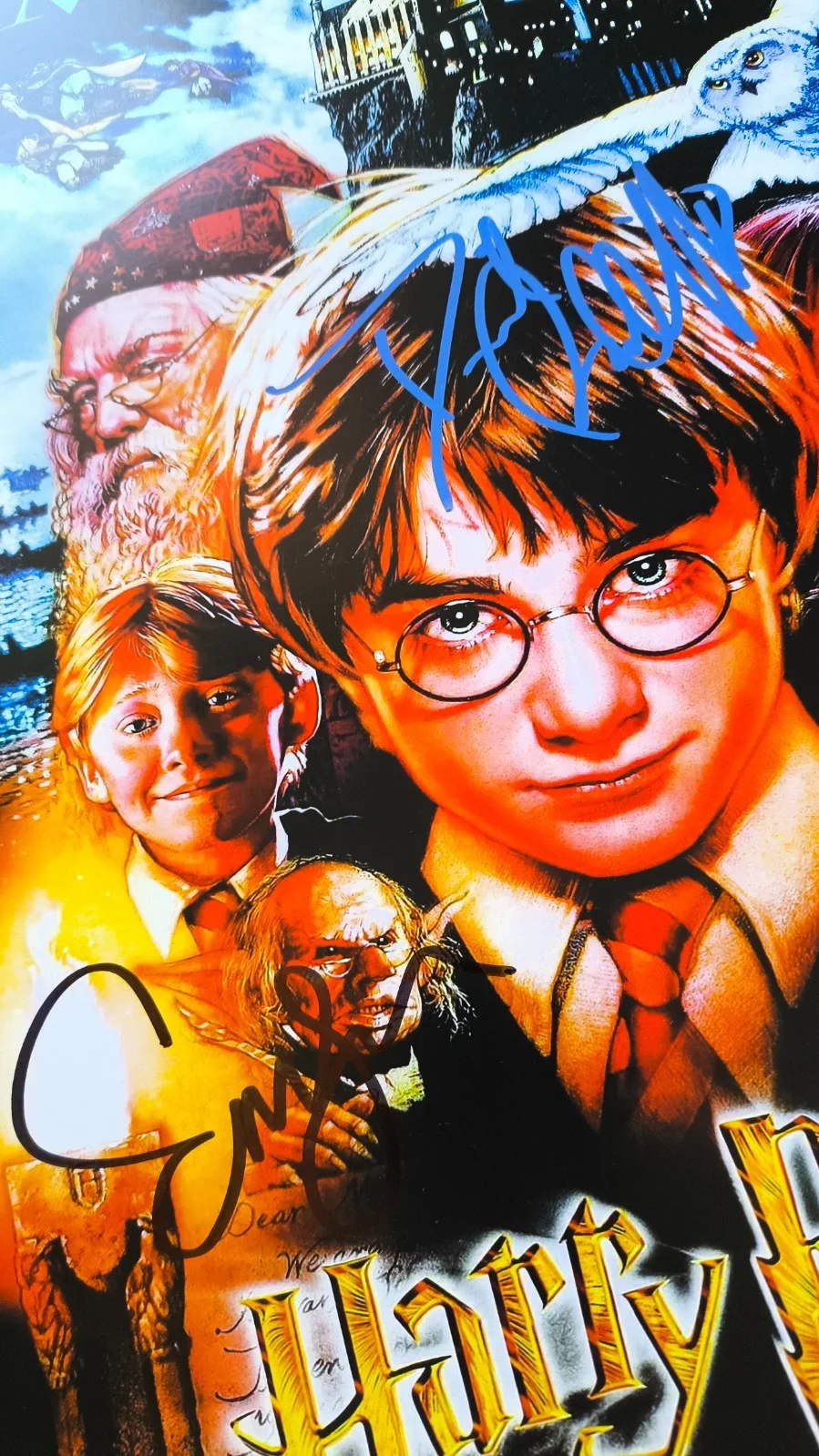 J.K. Rowling, Daniel Radcliffe, Emma Watson — Autograph J.K. Rowling, Daniel Radcliffe, Emma Watson Signed 11x17 Poster, image 2