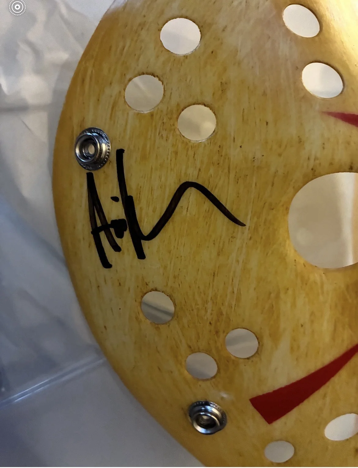 Ari Lehman — Ari Lehman Signed Jason Mask Kill For Mother Inscription Friday the 13th Beckett, изображение 2