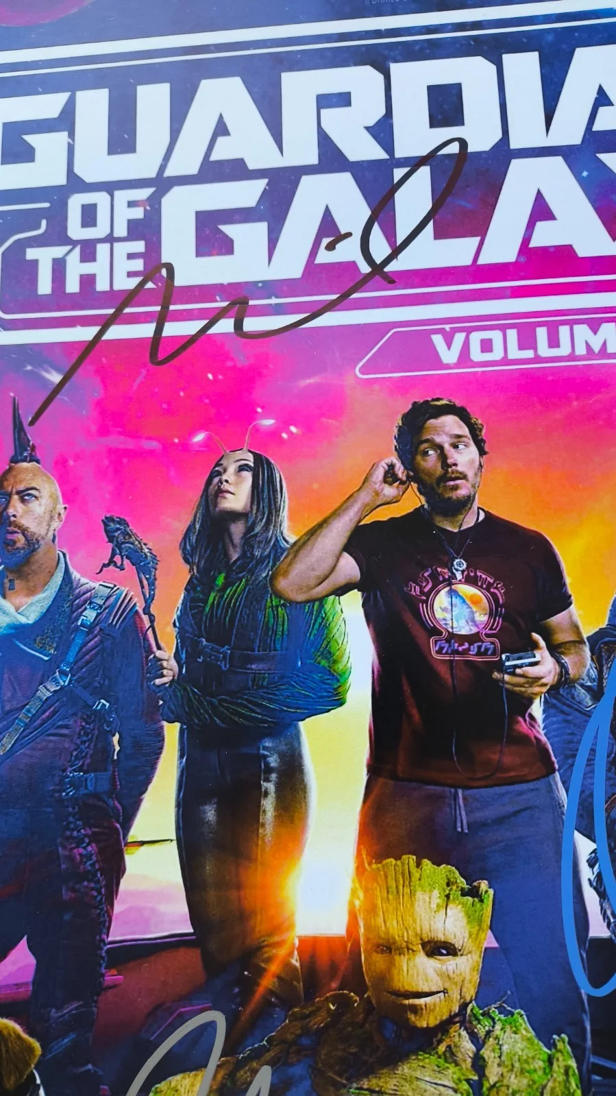 Chris Pratt, Vin Diesel, Bradley Cooper — Autograph Chris Pratt, Vin Diesel , Bradley Cooper Signed 11x17 Poster, изображение 2