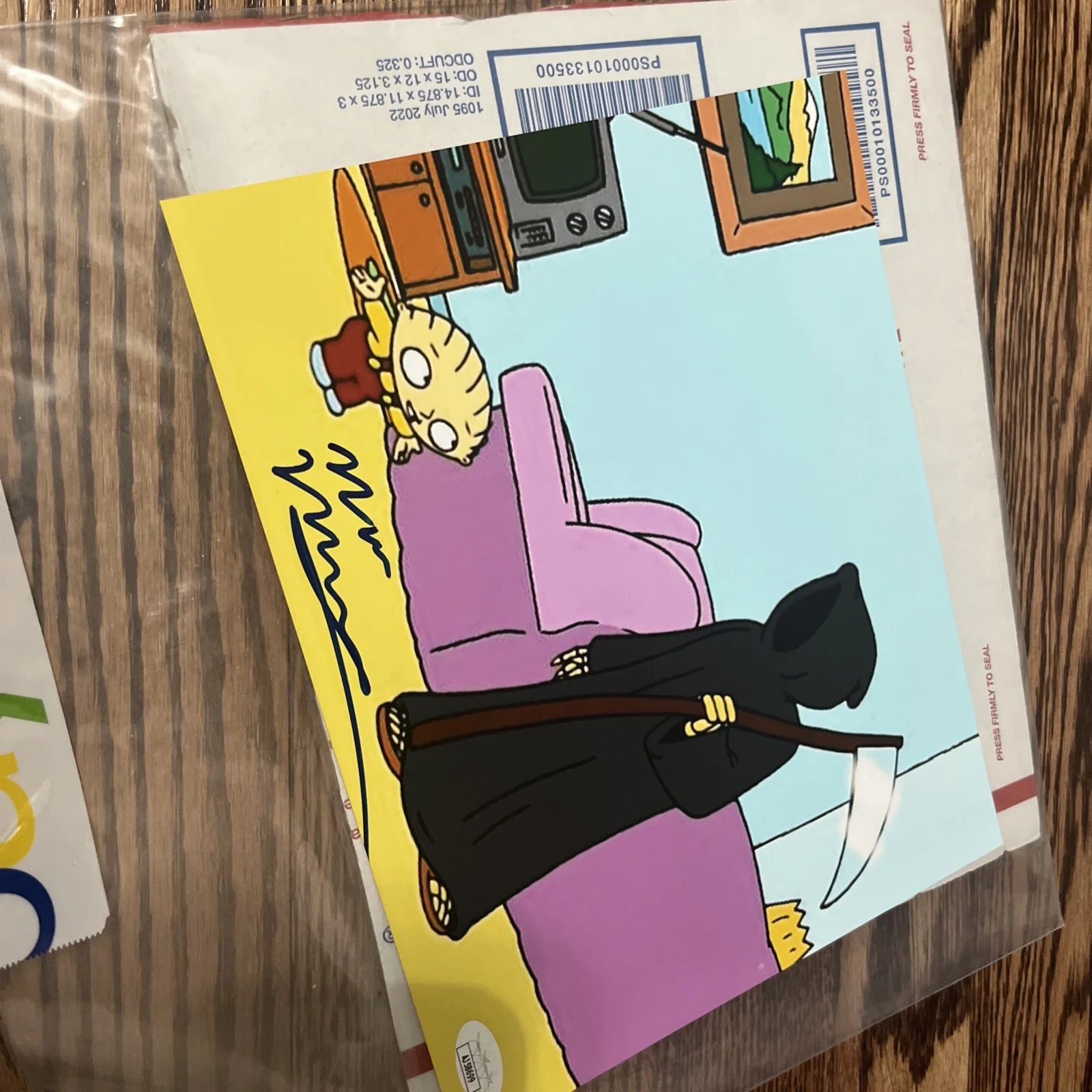 Norm macdonald signed Family Guy DEATH Jsa Certified SNL, Dirty Work, Norm Show, image 3