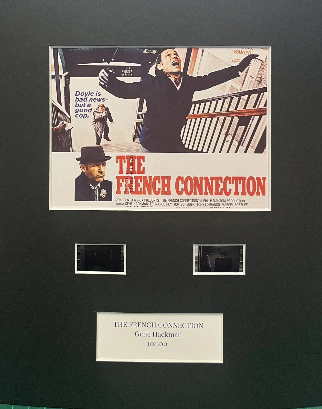 The French Connection. Gene Hackman35mm Film Cell MOUNTED Display, image 3